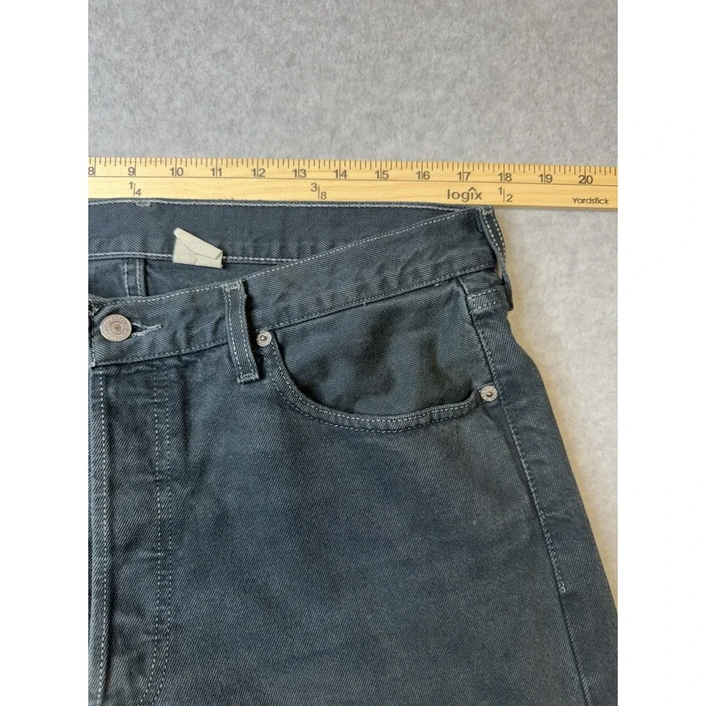 Vintage Y2K 2006 Levi's 501 Black Jeans 36x32 Button Fly Straight Leg Dark Wash